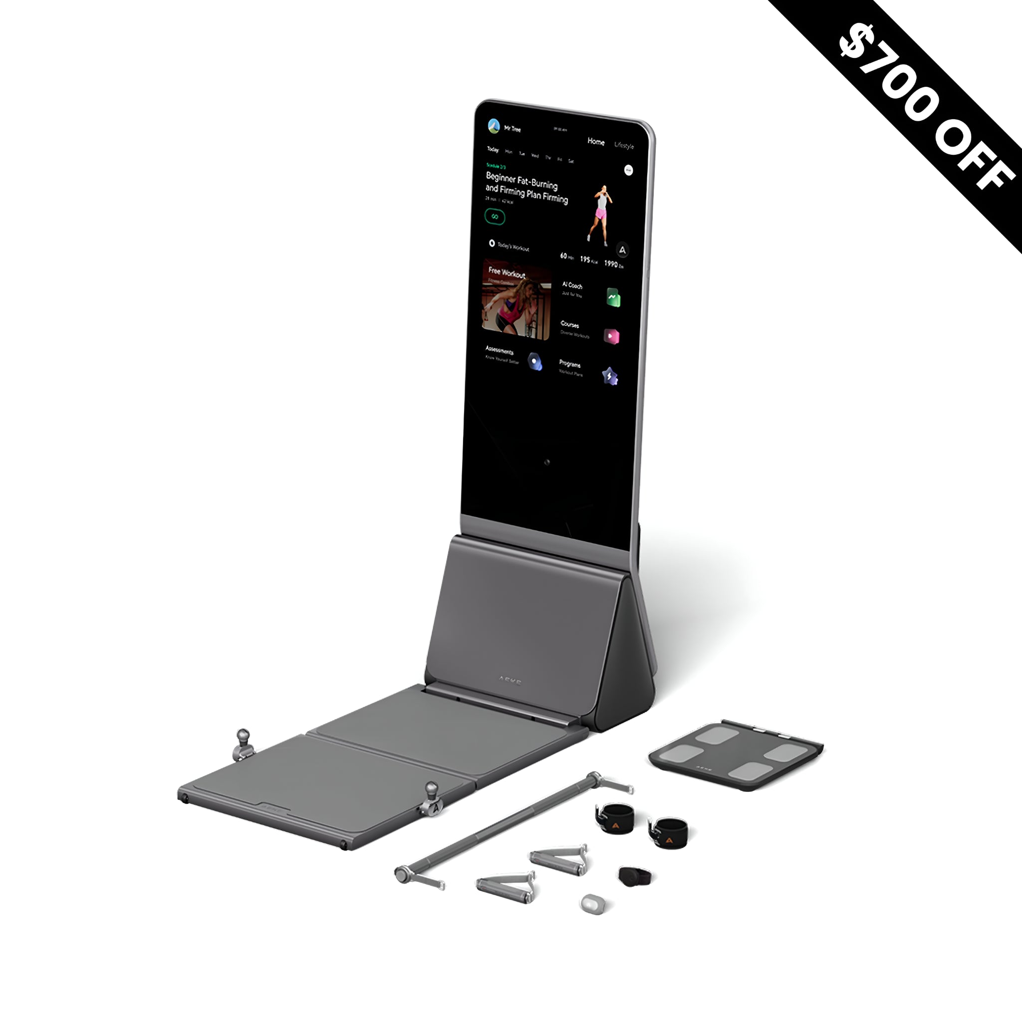 Smart Home Gym K1 – AI Fitness System with 4K Touchscreen & Adaptive Resistance