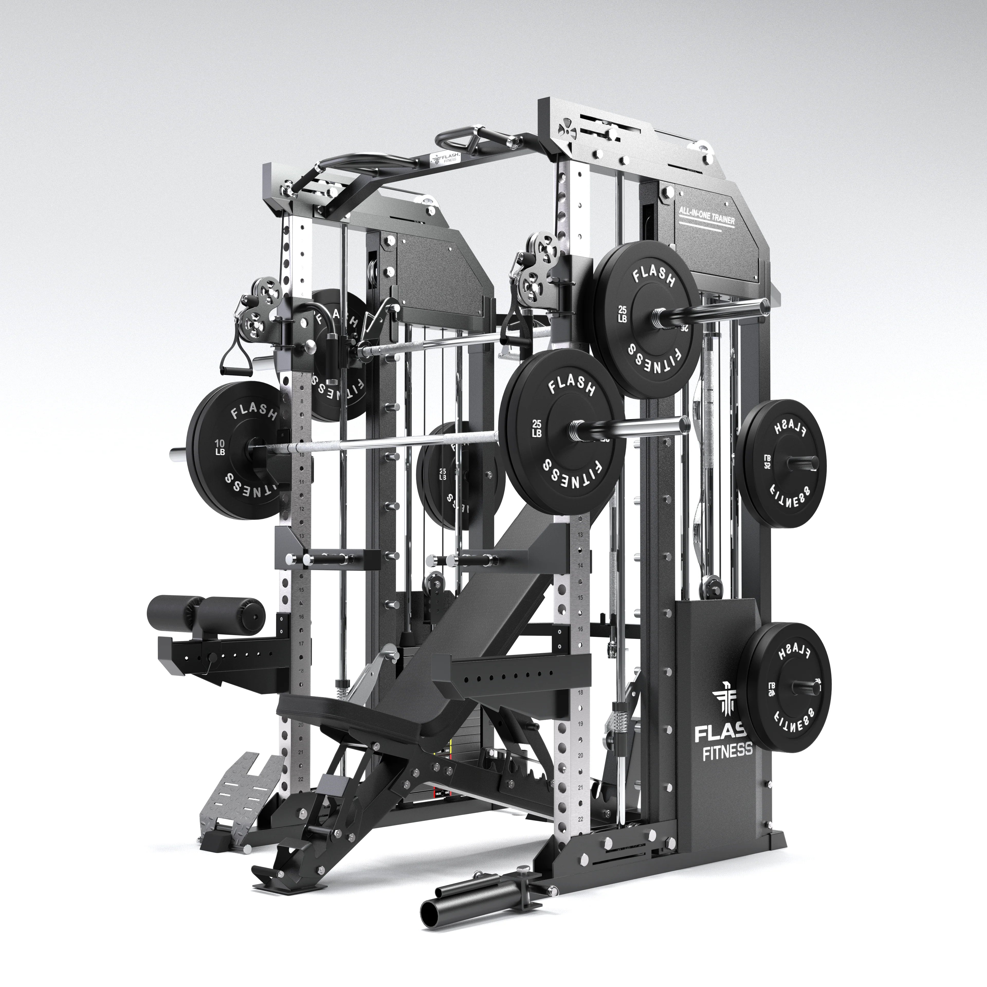 Flash F30 All-in-One Smith Machine – Functional Trainer Combo with Bench
