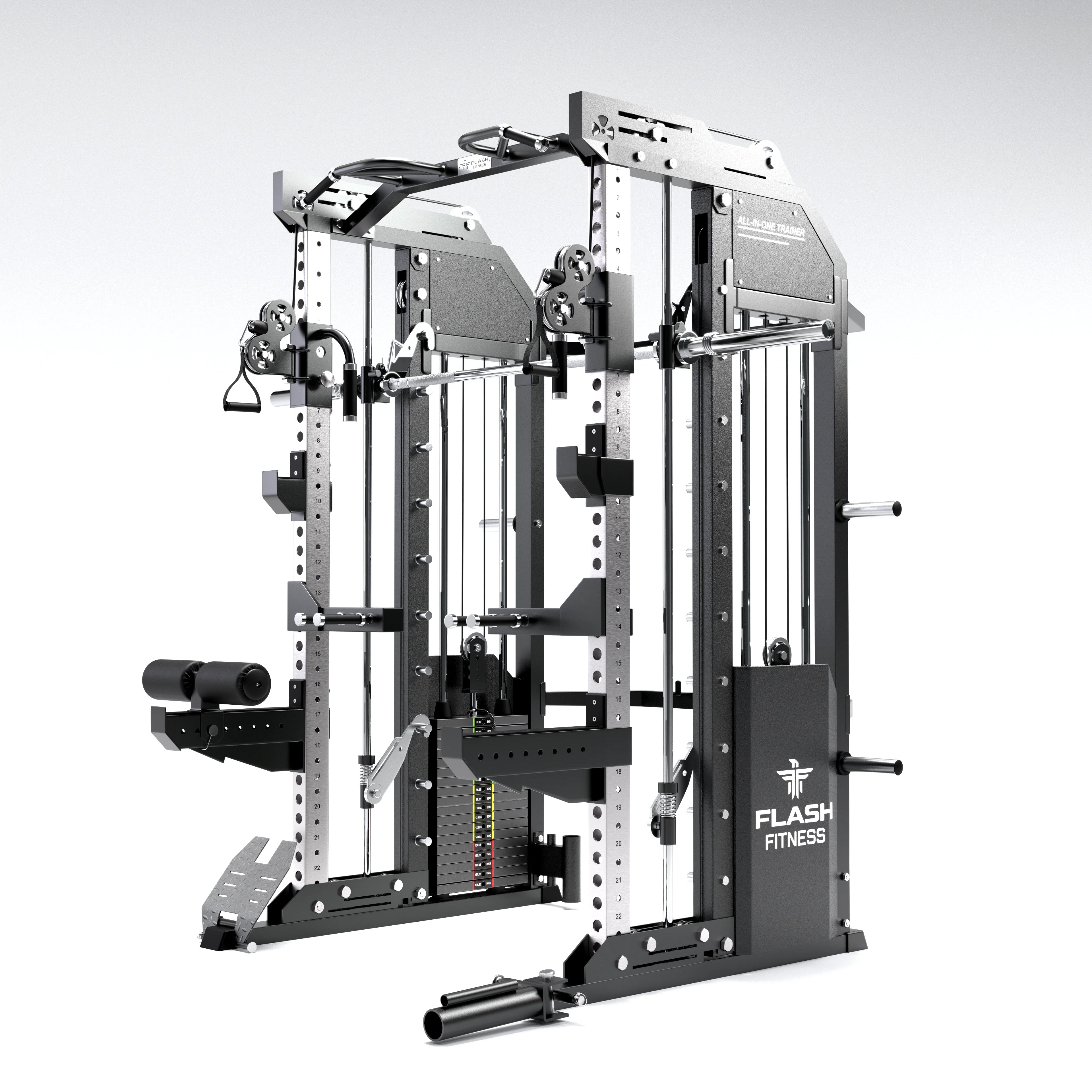 Flash F30 All-in-One Smith Machine – Functional Trainer Combo with Bench