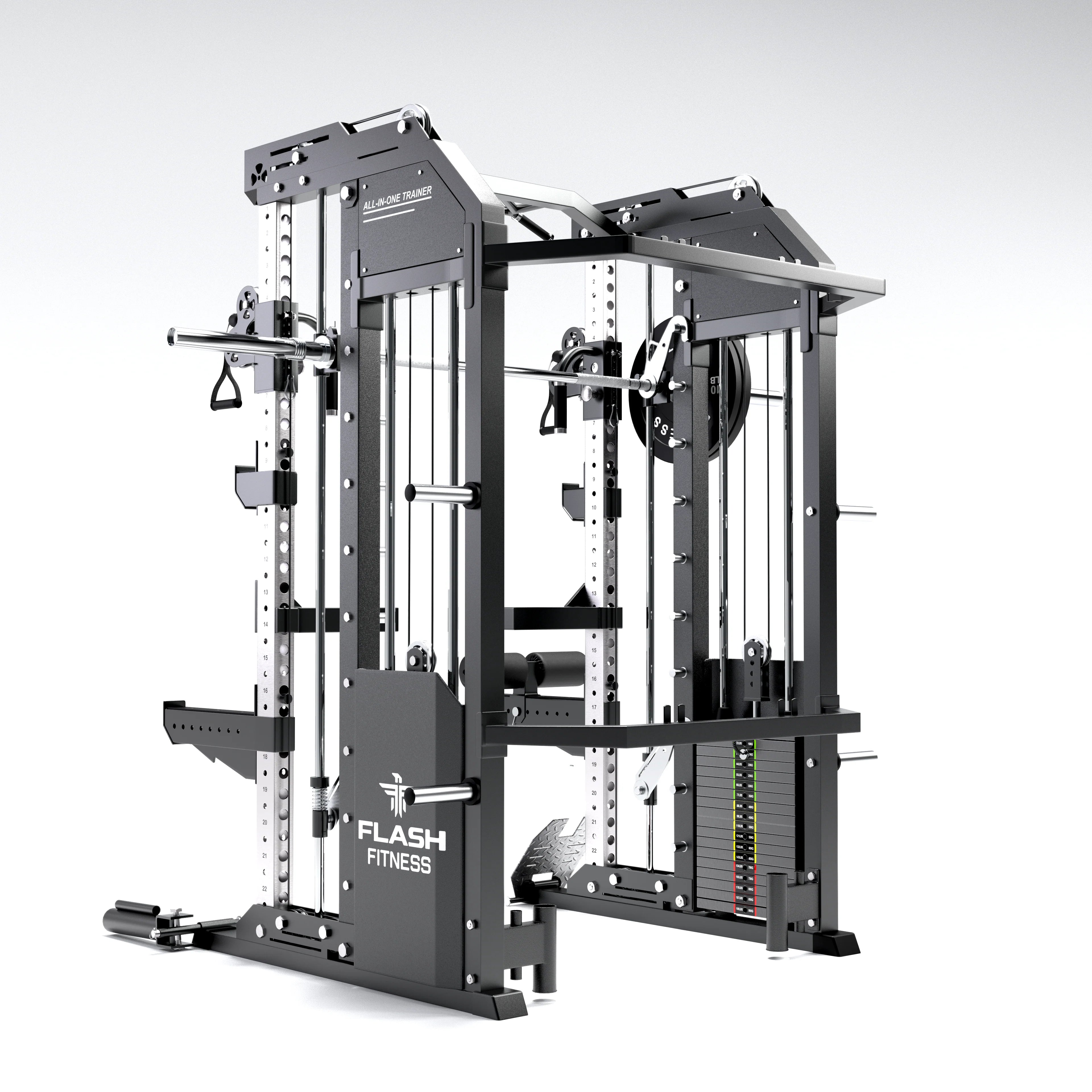 Flash F30 All-in-One Smith Machine – Functional Trainer Combo with Bench