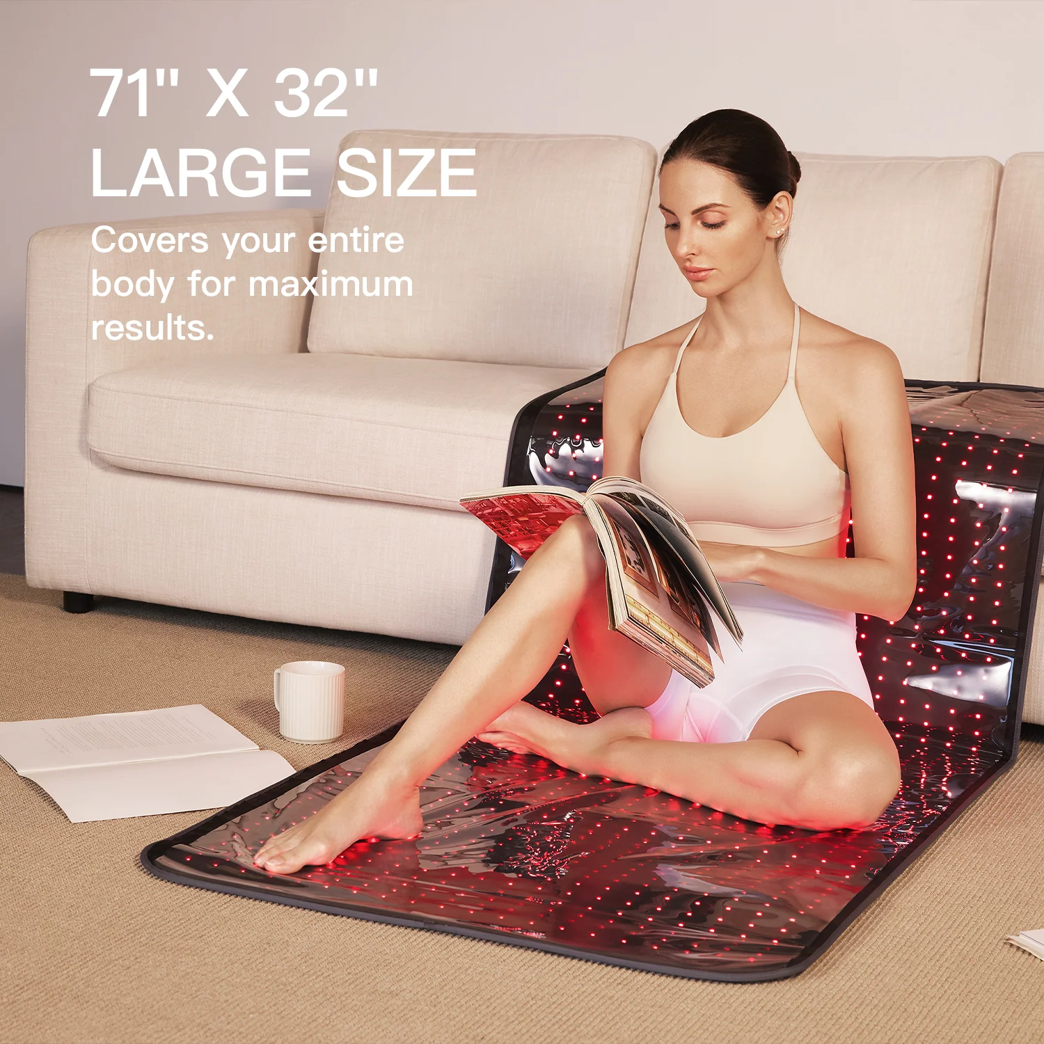 Red & Near-Infrared Light Therapy Mat Pro – Full Body LED (660nm & 850nm)