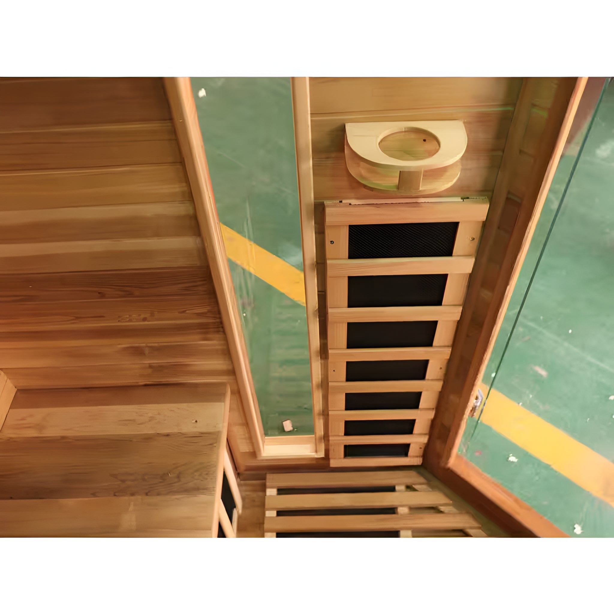 4-Person Corner FAR Infrared Sauna – Canadian Red Cedar with 10 Carbon Heaters