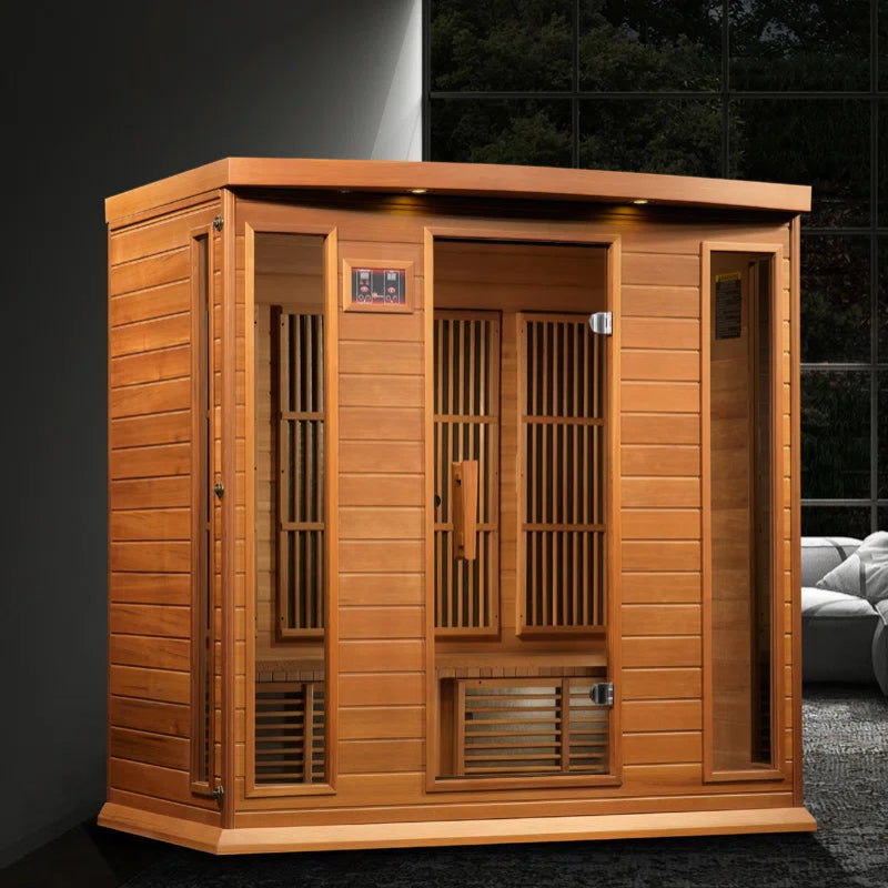 Dynamic 4-Person FAR Infrared Sauna – Canadian Red Cedar with Bluetooth Audio
