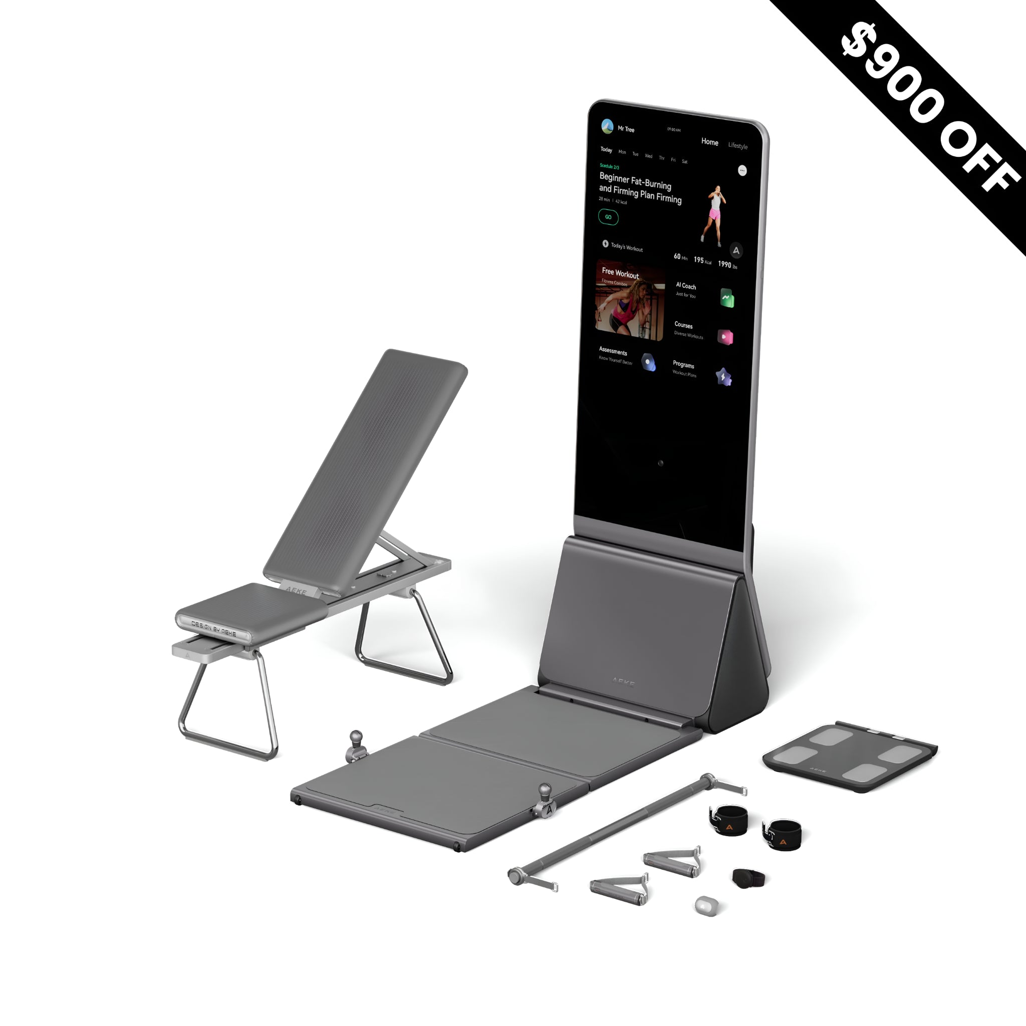 Smart Home Gym K1 – AI Fitness System with 4K Touchscreen & Adaptive Resistance