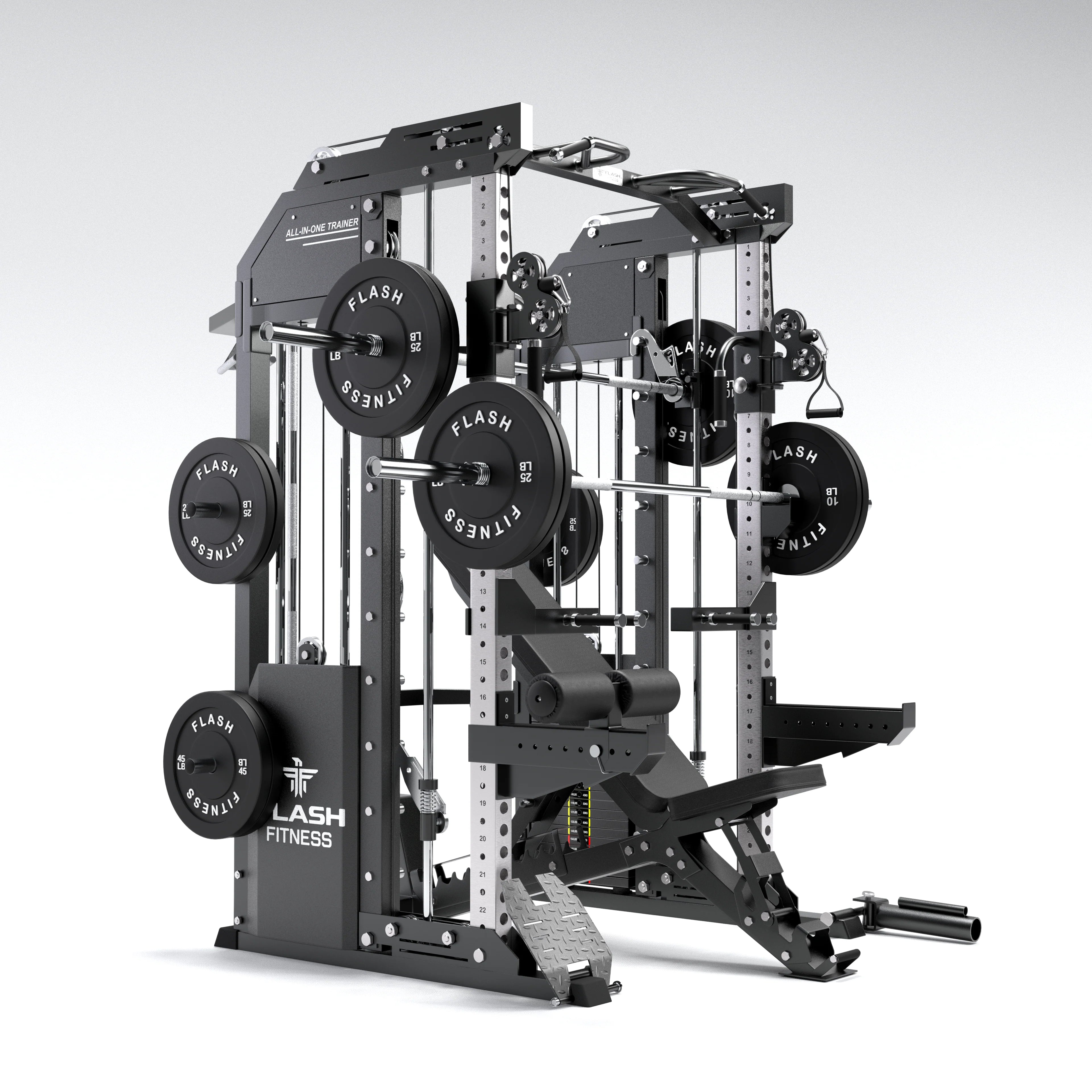 Flash F30 All-in-One Smith Machine – Functional Trainer Combo with Bench