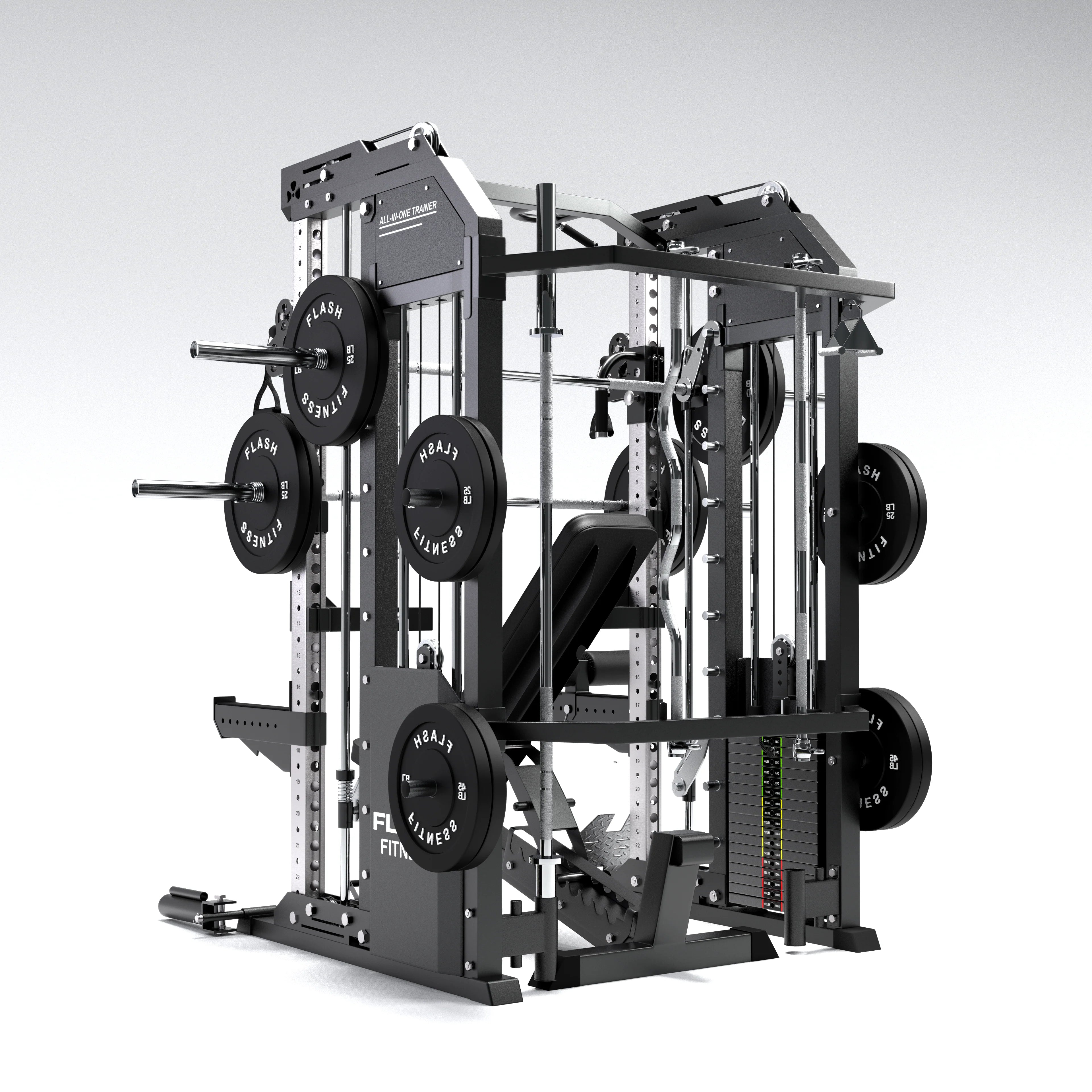 Flash F30 All-in-One Smith Machine – Functional Trainer Combo with Bench