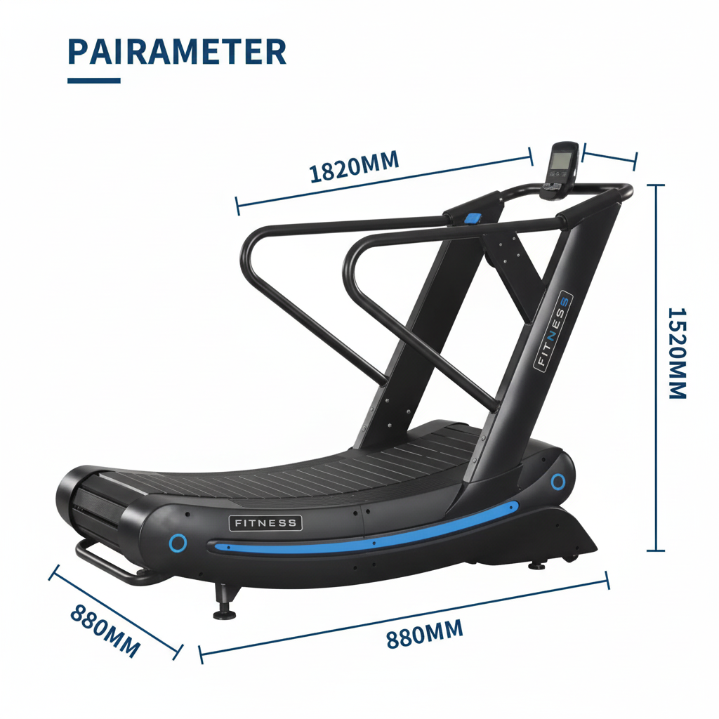 Unpowered Curved Treadmill – Manual Air Runner with LED Display & Incline