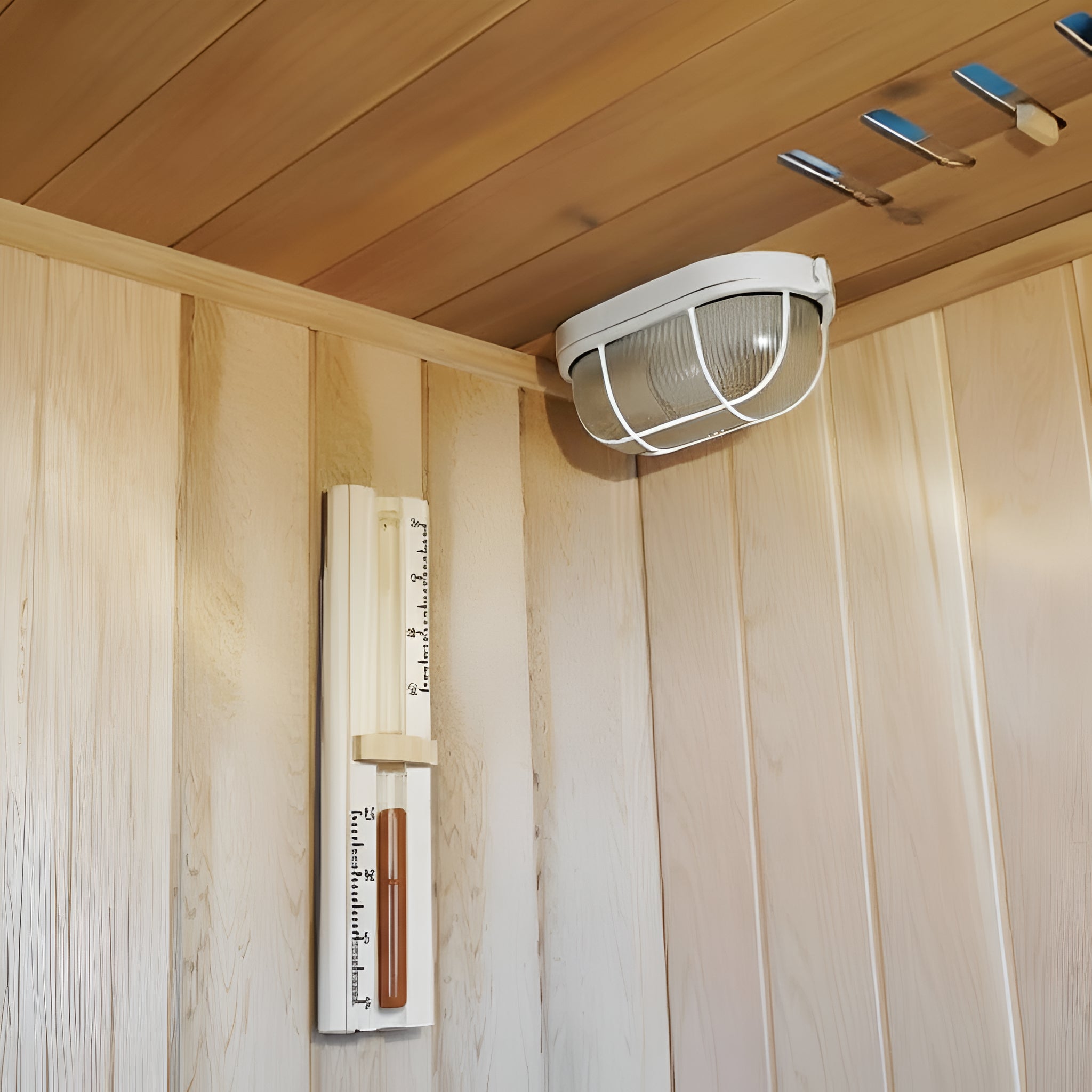 Charleston 4-Person Traditional Sauna – Indoor Hemlock Wood with Double Bench