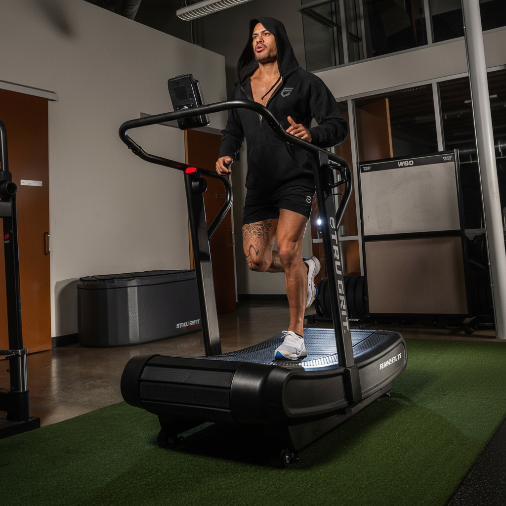 Grit Runner Elite Curved Manual Treadmill – Dual Belt System with Magnetic Resistance