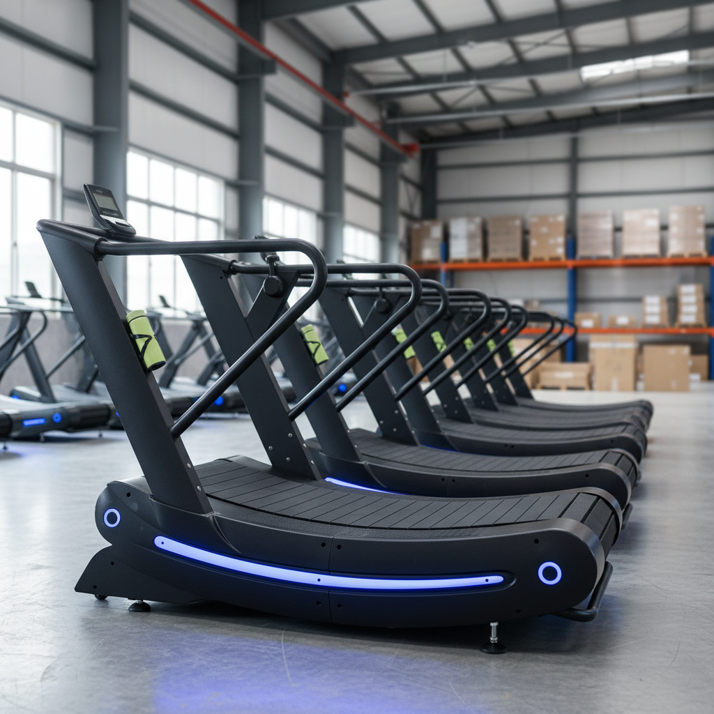 Unpowered Curved Treadmill – Manual Air Runner with LED Display & Incline